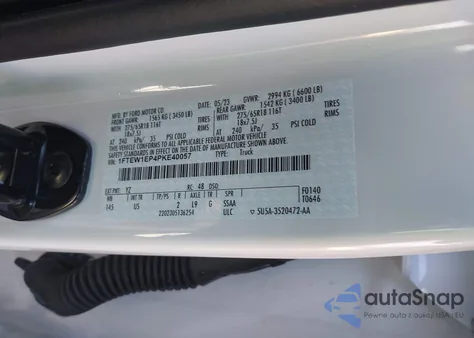 2023 Ford F-150 Xlt from USA, damaged, VIN 1FTEW1EP4PKE40057